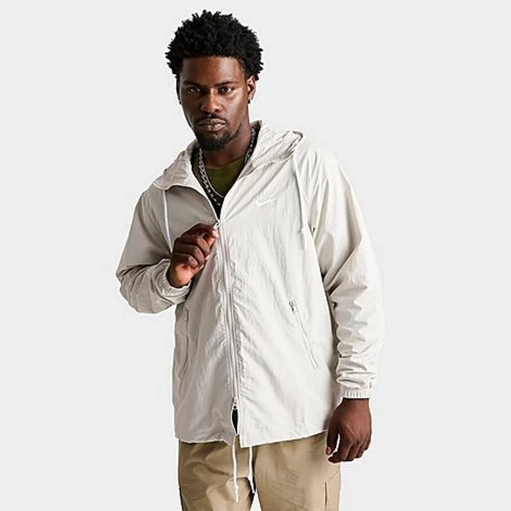 Nike Club Woven Full-Zip Jacket FB7397-072 Mens XL Light Grey Windbreaker